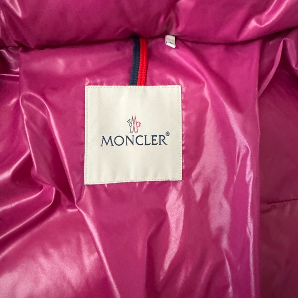 MONCLER FUSTET GIUBBOTTO Hooded Down Puffer Jacket Pink - Picture 10 of 12